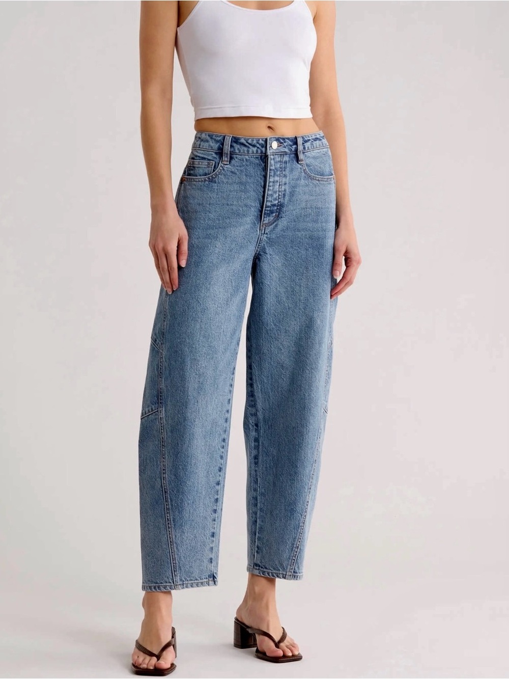 Habitual Barrel Leg Brant High Waist Crop Jeans Size 10